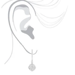 1 Carat 14K White Gold Diamond Drop Earrings For Women By Luxurman -Luxurman 1 carat 14k gold diamond drop earrings for women by luxurman bodwh