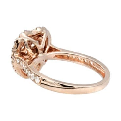 1 Carat Diamond Ring For Women Heart Design 14K Yellow Gold -Luxurman 1 carat diamond ring for women heart design 14k yellow rose white gold backro