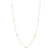 1 Carat Diamonds By The Yard Ladies Necklace Solid 14K Yellow Gold Chain For Women
