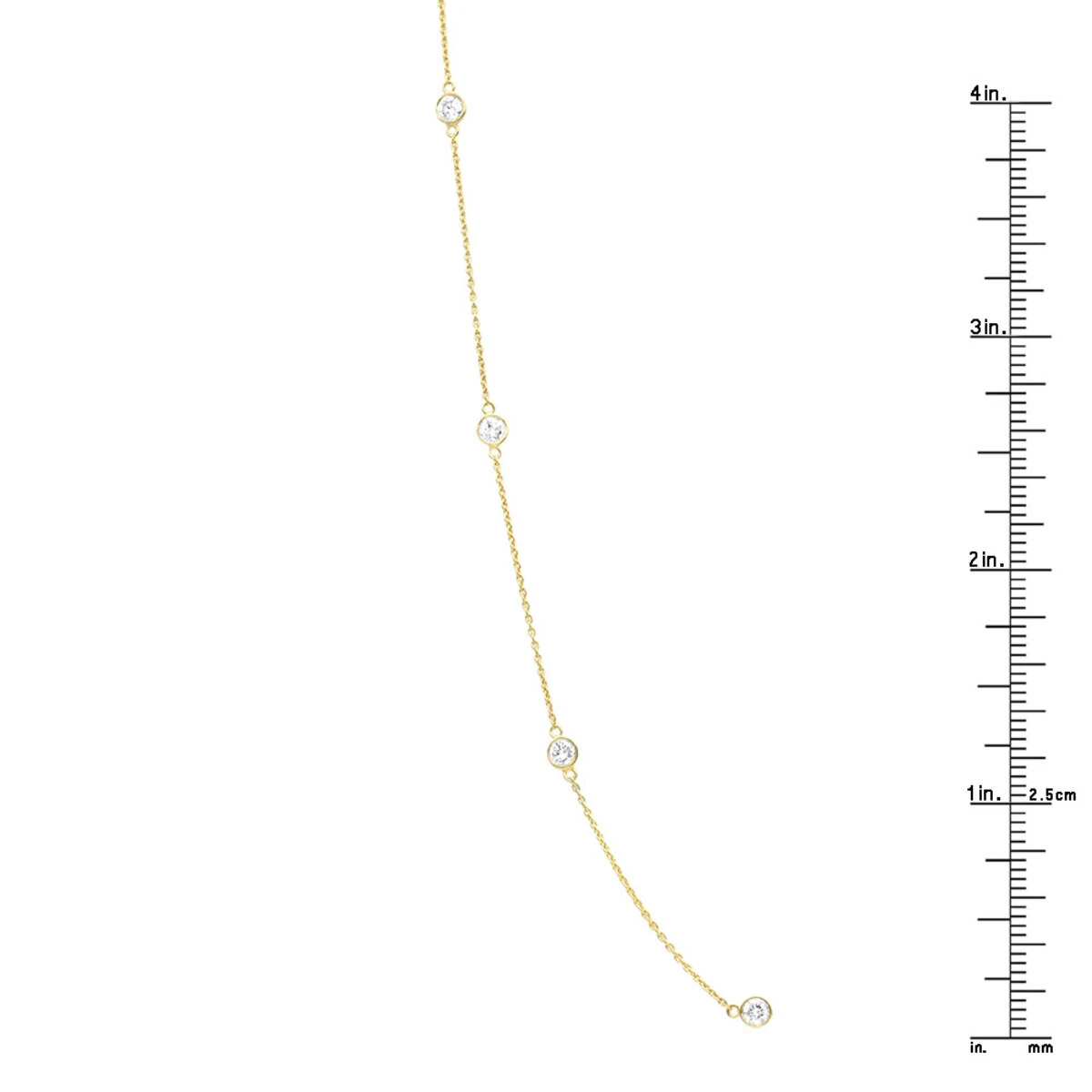 1 Carat Diamonds By The Yard Ladies Necklace Solid 14K Yellow Gold Chain For Women 5 1 Carat Diamonds By The Yard Ladies Necklace Solid 14K Yellow Gold Chain For Women - Image 5