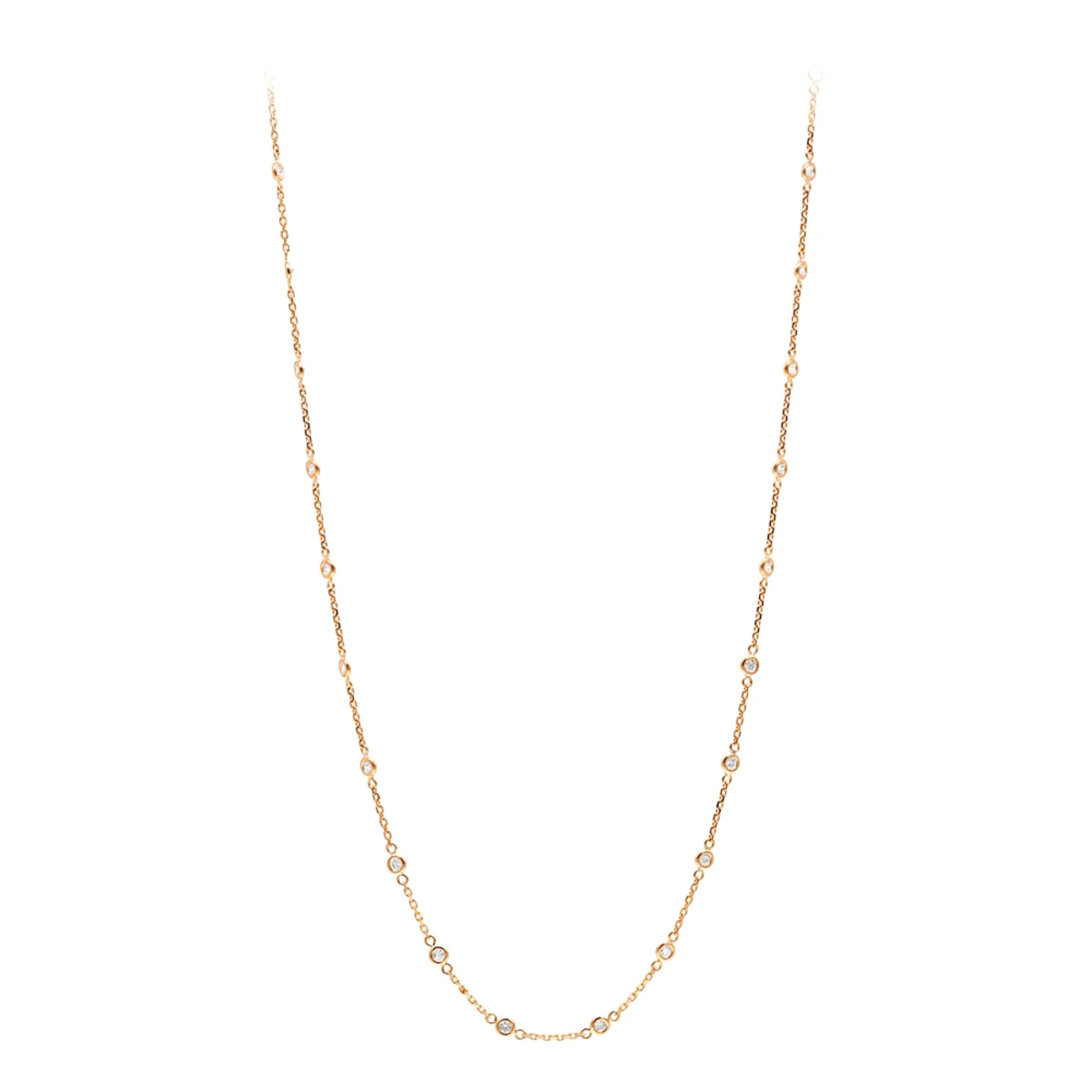 1 Carat Diamonds By The Yard Necklace 14K Yellow Gold 2 1 Carat Diamonds By The Yard Necklace 14K Yellow Gold - Image 2