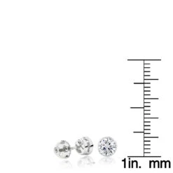 1 Ct. Diamond Stud Earrings Bezel Set Round Cut -Luxurman 1 ct diamond stud earrings bezel set round cut p 5660 rulerwh