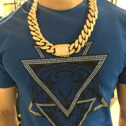 Solid 14K Yellow Gold Diamond Cuban Link Chain 1 Kilo -Luxurman 1 kilo full inch solid cuban link 14k gold mens diamond chain 60 carats bodye