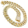 Solid 14K Yellow Gold Diamond Cuban Link Chain 1 Kilo