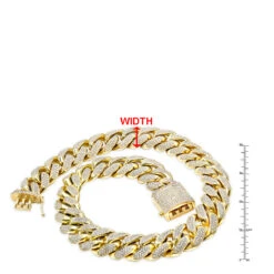 Solid 14K Yellow Gold Diamond Cuban Link Chain 1 Kilo -Luxurman 1 kilo full inch solid cuban link 14k gold mens diamond chain 60 carats rulerye 1