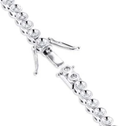 10K White Gold Bezel Set Round Diamond Tennis Bracelet 1.65ct By Luxurman 7 10K White Gold Bezel Set Round Diamond Tennis Bracelet 1.65ct By Luxurman -Luxurman 10k gold bezel set round diamond tennis bracelet 165ct by luxurman backwh