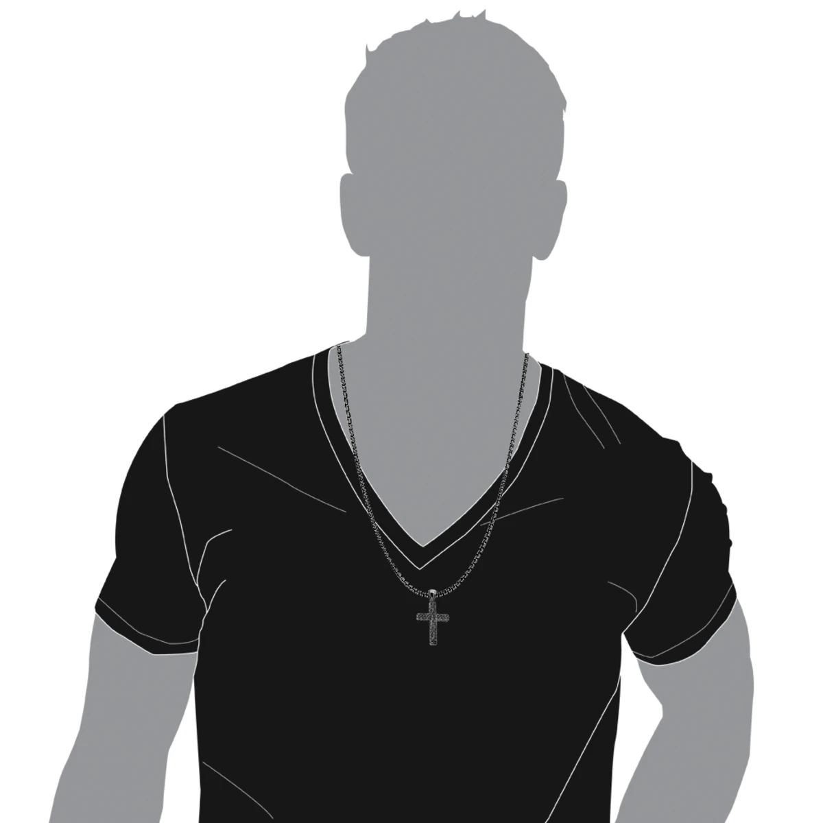 10K Yellow Gold Black Diamond Cross Pendant For Men 1.5ct By Luxurman 8 10K Yellow Gold Black Diamond Cross Pendant For Men 1.5ct By Luxurman - Image 8