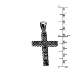 10K Yellow Gold Black Diamond Cross Pendant For Men 1.5ct By Luxurman 17 10K Yellow Gold Black Diamond Cross Pendant For Men 1.5ct By Luxurman -Luxurman 10k gold black diamond cross pendant for men 15ct by luxurman ruler 20210911