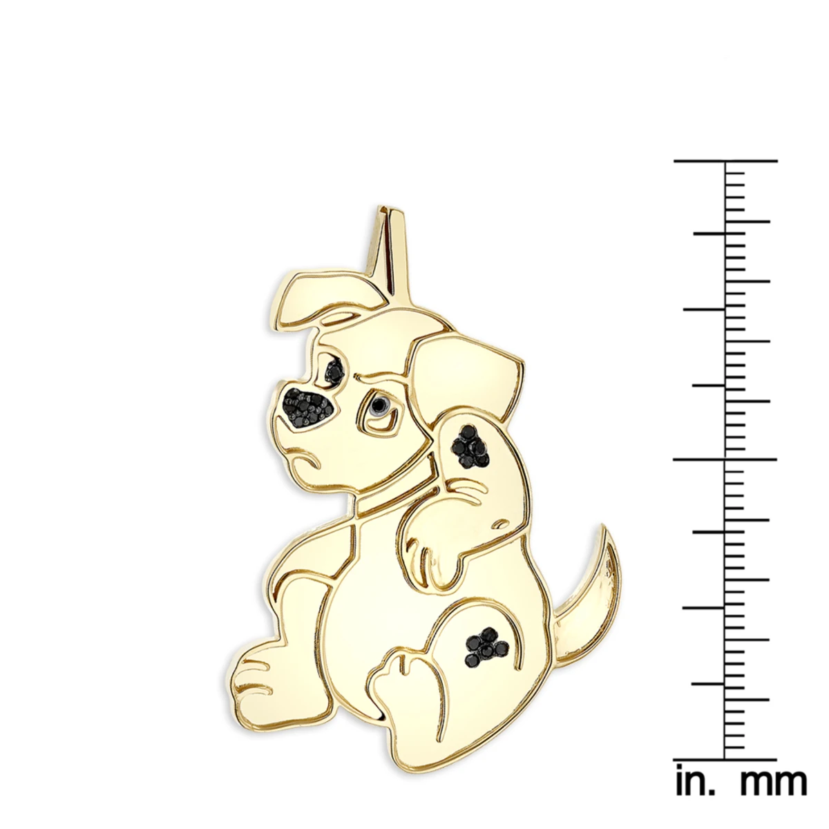 Real Diamond Dog Pendant: Dalmatian Puppy 0.15ct 6 Real Diamond Dog Pendant: Dalmatian Puppy 0.15ct - Image 6