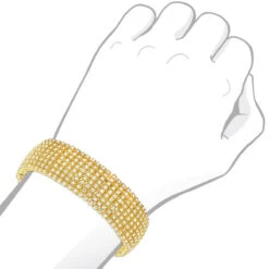 Hip Hip 10K Yellow Gold 8-Row Tennis Diamond Bracelet For Men 10 Carats 14 Hip Hip 10K Yellow Gold 8-Row Tennis Diamond Bracelet For Men 10 Carats -Luxurman 10k gold mens 8 row diamond bracelet 825ct p 6025 bodye
