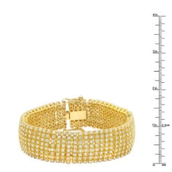 Hip Hip 10K Yellow Gold 8-Row Tennis Diamond Bracelet For Men 10 Carats 15 Hip Hip 10K Yellow Gold 8-Row Tennis Diamond Bracelet For Men 10 Carats -Luxurman 10k gold mens 8 row diamond bracelet 825ct p 6025 rulerye