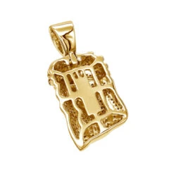 10K Rose Gold Micro Jesus Piece Yellow Diamond Face Pendant 0.5ct By Luxurman -Luxurman 10k gold micro jesus piece yellow diamond face pendant 04ct by luxurman backye