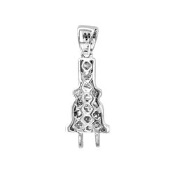 10K White Gold Mini Power Plug Diamond Pendant For Men 0.2ct By Luxurman 9 10K White Gold Mini Power Plug Diamond Pendant For Men 0.2ct By Luxurman -Luxurman 10k gold power plug diamond pendant for men 02ct by luxurman backwh