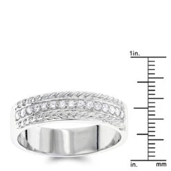14 Karat Solid 14K White Gold Round Diamond Wedding Band 0.33ct 10 14 Karat Solid 14K White Gold Round Diamond Wedding Band 0.33ct -Luxurman 14 karat solid gold round diamond wedding band 033ct p 6651 rulerwh