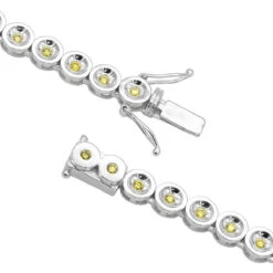 14K Yellow Gold Canary Yellow Diamond Chain For Men Bezel Set Necklace 5.25 Carats -Luxurman 14k canary yellow diamond chain necklace bezel set 525 p 6219 backwh