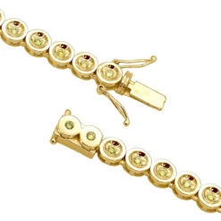 14K Yellow Gold Canary Yellow Diamond Chain For Men Bezel Set Necklace 5.25 Carats -Luxurman 14k canary yellow diamond chain necklace bezel set 525 p 6219 backye
