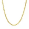 14K Yellow Gold Canary Yellow Diamond Chain For Men Bezel Set Necklace 5.25 Carats