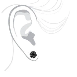 14K Black Plated Gold Cluster Black Diamond Stud Earrings 4.32ct -Luxurman 14k cluster black diamond stud earrings 432ct p 35681 bodbl