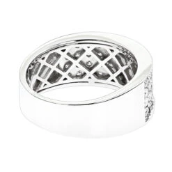 14K White Gold Designer Diamond Wedding Band 1.82ct -Luxurman 14k designer diamond wedding band 182ct p 40464 backwh