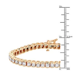 14K Yellow Gold Round Diamond Tennis Bracelet Half Bezel Setting 8ct 11 14K Yellow Gold Round Diamond Tennis Bracelet Half Bezel Setting 8ct -Luxurman 14k diamond tennis bracelet half bezel setting 8ct p 22516 rulerro