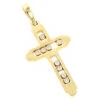 14K Yellow Gold Floating Diamond Cross Pendant LUCCELLO Monte Carlo