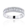14K White Gold 1 Carat Round Diamond Wedding Band For Women By Luxurman