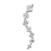 14K White Gold 5 Stone Diamond Journey Necklace 1.58ct
