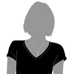 14K White Gold Designer 5 Stone Diamond Journey Pendant 0.25ct -Luxurman 14k gold 5 stone diamond journey pendant 025ct p 28125 bodwh