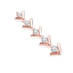 14K White Gold Designer 5 Stone Diamond Journey Pendant 0.25ct -Luxurman 14k gold 5 stone diamond journey pendant 025ct p 28125 ro