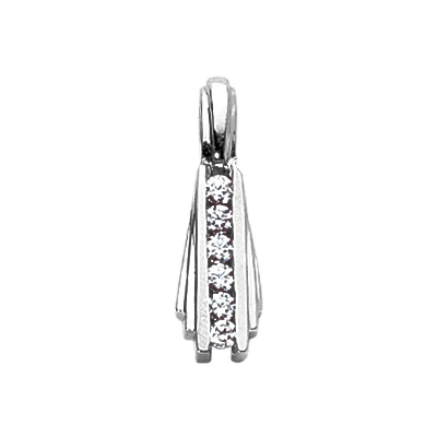 14K White Gold 6 Stone Diamond Journey Pendant 0.42ct 1 14K White Gold 6 Stone Diamond Journey Pendant 0.42ct
