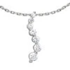 14K White Gold 7 Stone Diamond Journey Pendant 0.50ct