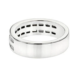 14K White Gold Baguette Diamond Men's Wedding Ring 1.10ct 9 14K White Gold Baguette Diamond Men's Wedding Ring 1.10ct -Luxurman 14k gold baguette diamond mens wedding ring 110ct p 25571 backwh