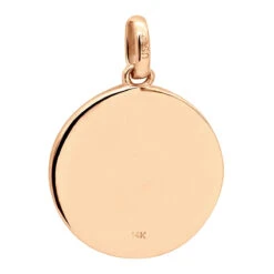 14K White Gold Cross In A Circle Diamond Pendant 0.33ct -Luxurman 14k gold cross in a circle diamond pendant 033ct p 27295 back rose