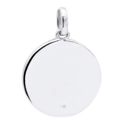 14K White Gold Cross In A Circle Diamond Pendant 0.33ct -Luxurman 14k gold cross in a circle diamond pendant 033ct p 27295 back white