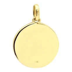 14K White Gold Cross In A Circle Diamond Pendant 0.33ct -Luxurman 14k gold cross in a circle diamond pendant 033ct p 27295 back yellow