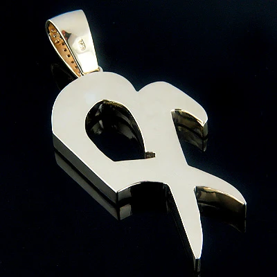 14K Yellow Gold Alphabet Initial Diamond Letter Pendant 4.95ct 2 14K Yellow Gold Alphabet Initial Diamond Letter Pendant 4.95ct - Image 2