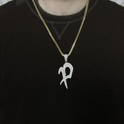 14K Yellow Gold Alphabet Initial Diamond Letter Pendant 4.95ct 3 14K Yellow Gold Alphabet Initial Diamond Letter Pendant 4.95ct - Image 3