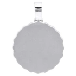 14K Yellow Gold Customizable Picture Frame Diamond Medallion Pendant 2.5Ct -Luxurman 14k gold customizable picture frame diamond medallion pendant 25ct 804053 backwh