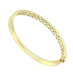 14K Yellow Gold Designer 2 Carat Diamond Bangle Bracelet For Women By Luxurman -Luxurman 14k gold designer 2 carat diamond bangle bracelet for women by luxurman backye