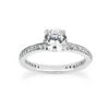 14K White Gold Handmade Diamond Engagement Ring 0.84ct