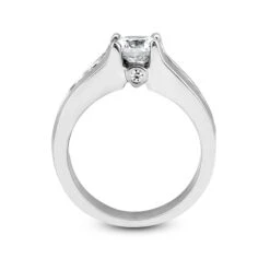 14K White Gold Designer Diamond Engagement Ring 0.88ct -Luxurman 14k gold designer diamond engagement ring 088ct p 25927 additional white
