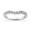 14K White Gold Round Diamond Engagement Ring Band 0.21ct