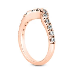 14K White Gold Prong Set Diamond Engagement Ring Band 0.28ct 11 14K White Gold Prong Set Diamond Engagement Ring Band 0.28ct -Luxurman 14k gold designer diamond engagement ring band 028ct p 26230 back rose 20220426