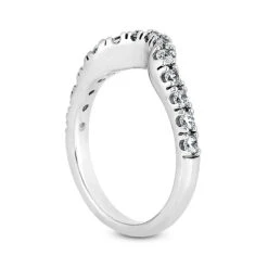 14K White Gold Prong Set Diamond Engagement Ring Band 0.28ct 9 14K White Gold Prong Set Diamond Engagement Ring Band 0.28ct -Luxurman 14k gold designer diamond engagement ring band 028ct p 26230 back white 20220426