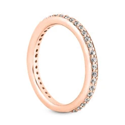 14K White Gold Prong Set Diamond Engagement Ring Band 0.37ct -Luxurman 14k gold designer diamond engagement ring band 037ct p 26275 back rose 20220426