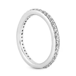 14K White Gold Prong Set Diamond Engagement Ring Band 0.37ct -Luxurman 14k gold designer diamond engagement ring band 037ct p 26275 back white 20220426