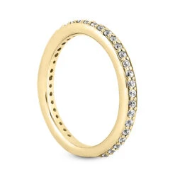 14K White Gold Prong Set Diamond Engagement Ring Band 0.37ct -Luxurman 14k gold designer diamond engagement ring band 037ct p 26275 back yellow 20220426