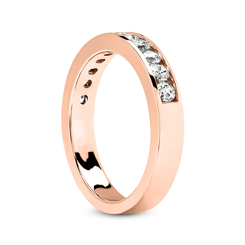 14K White Gold Round Diamond Engagement Ring Band 0.55ct 6 14K White Gold Round Diamond Engagement Ring Band 0.55ct - Image 6