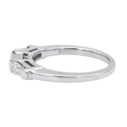 14K White Gold Baguette Diamond Engagement Ring Band 0.57ct 11 14K White Gold Baguette Diamond Engagement Ring Band 0.57ct -Luxurman 14k gold designer diamond engagement ring band 057ct p 25137 backwh