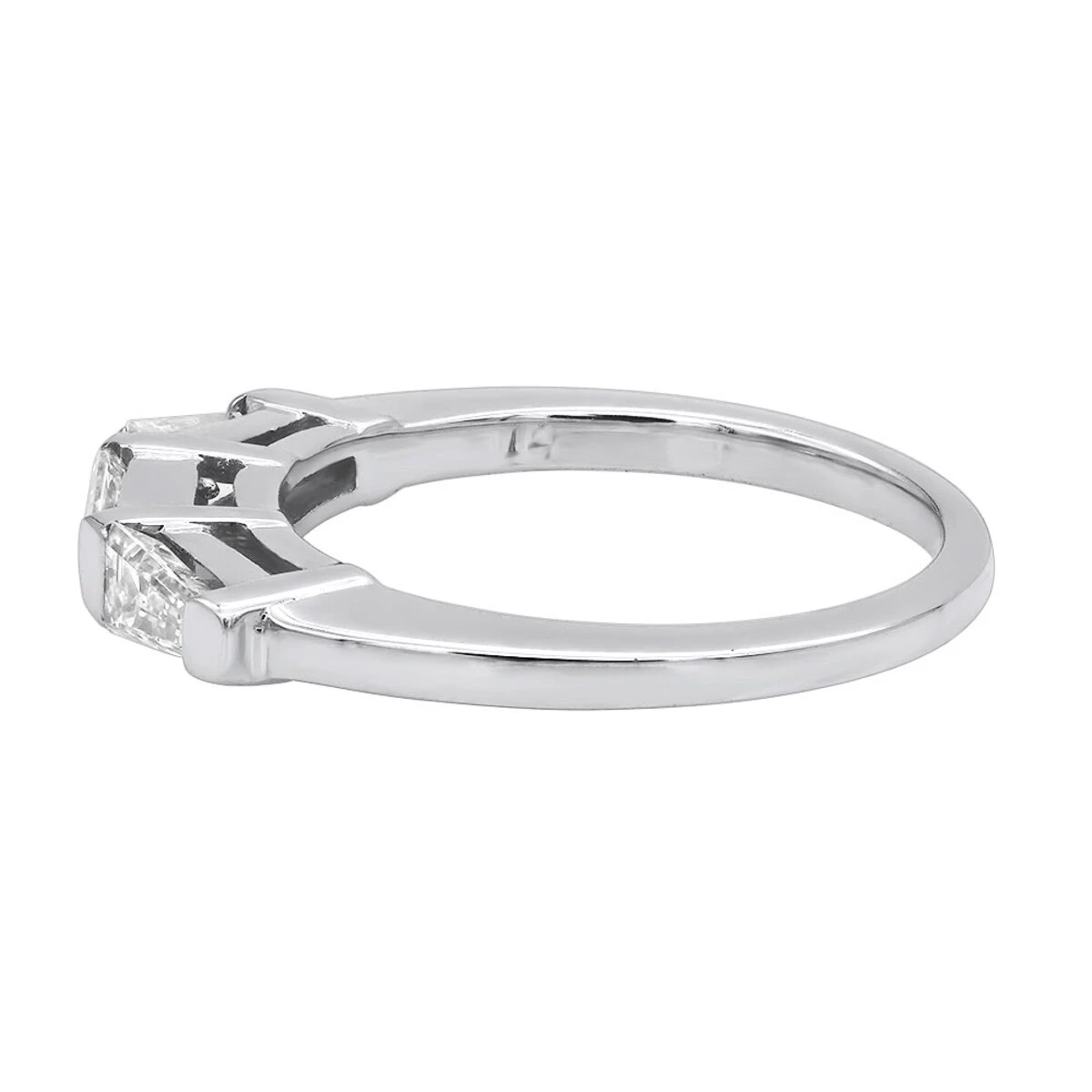 14K White Gold Baguette Diamond Engagement Ring Band 0.57ct 4 14K White Gold Baguette Diamond Engagement Ring Band 0.57ct - Image 4